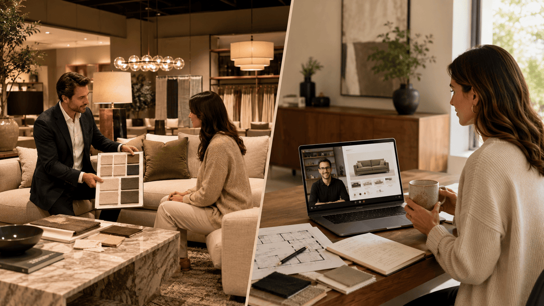 In-store and online furniture consultations.